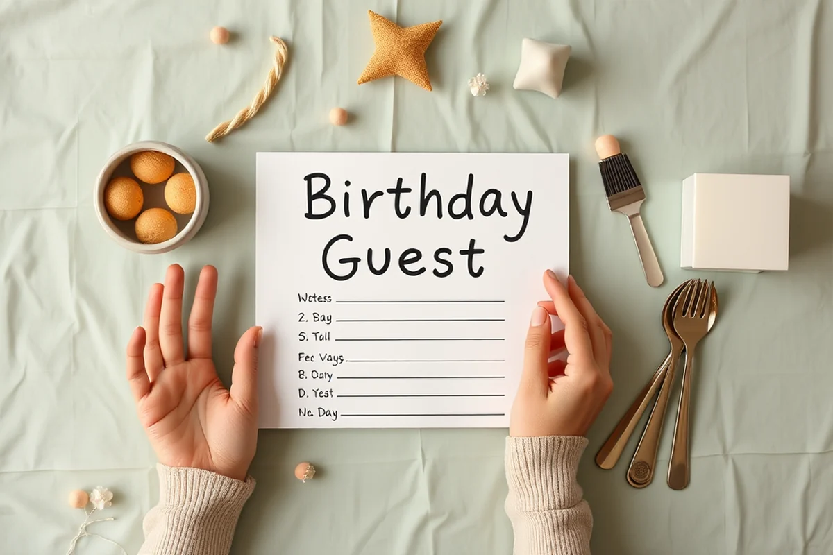 birthday party guest list guide — Birthday Party Guest List Guide (the finished result)