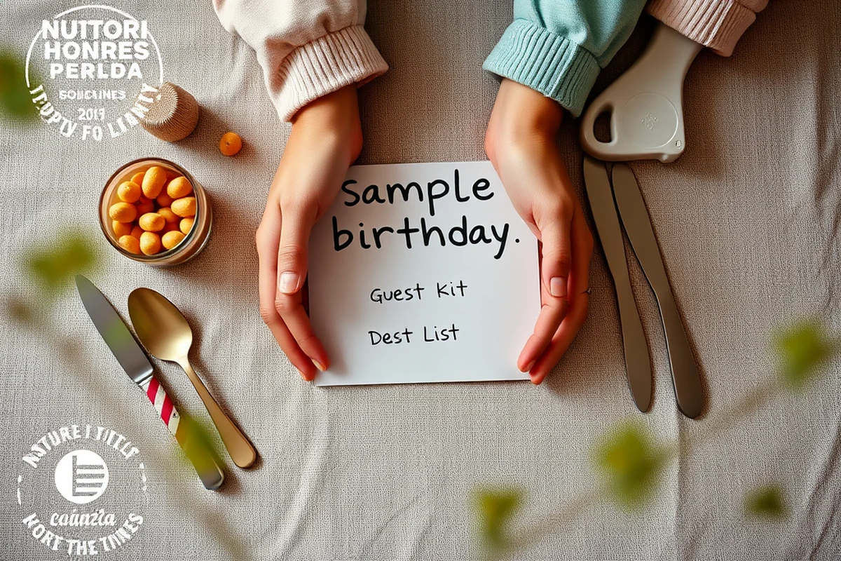 sample guest list for birthday party for beginners — Sample Guest List for Birthday Party for Beginners (the finished result)