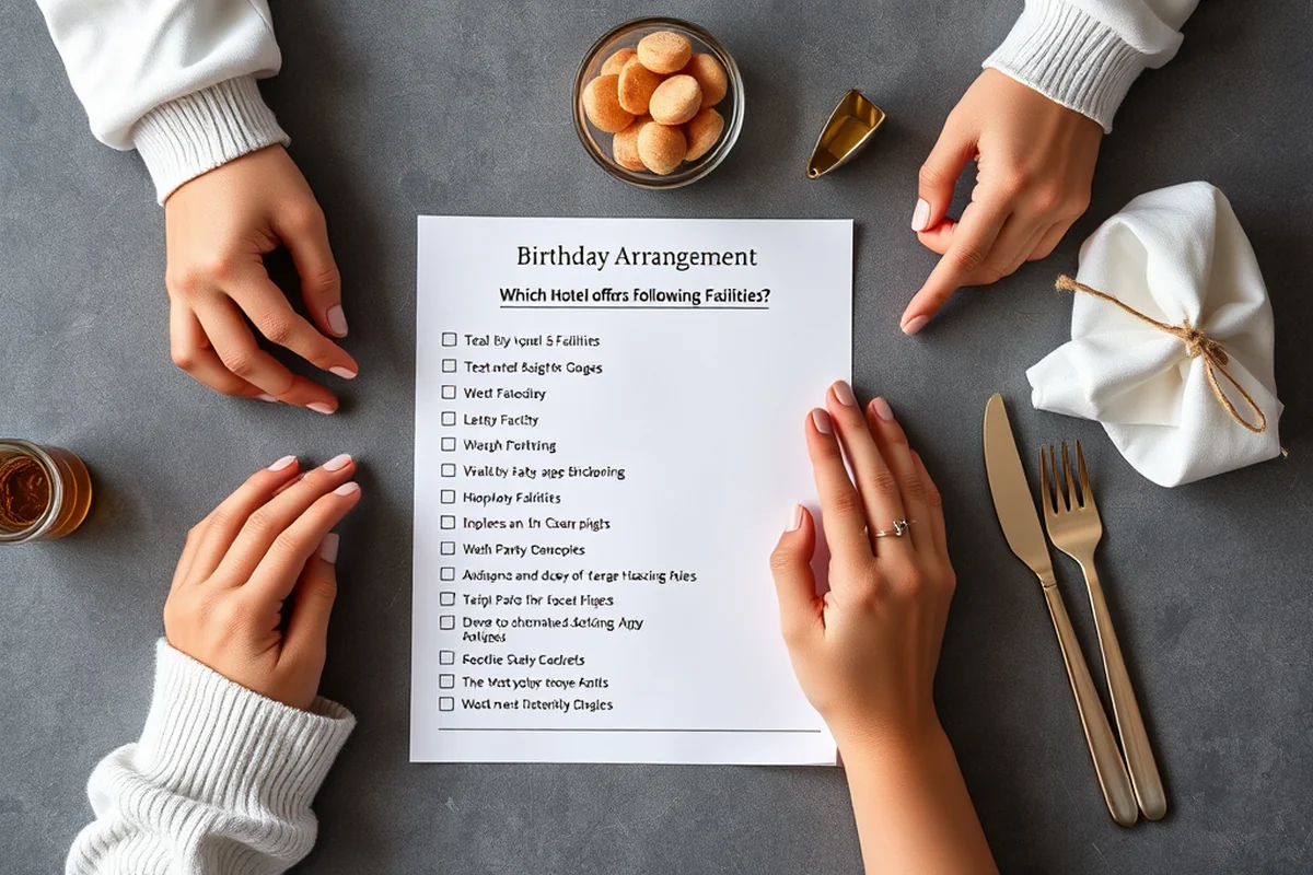 birthday party arrangements which hotel offers the following facilities checklist — Birthday Party Arrangements Which Hotel Offers The Following Facilities Checklist (the finished result)