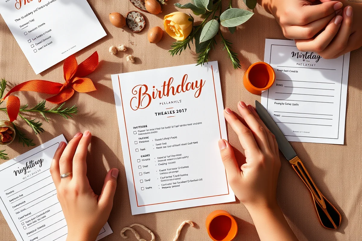 birthday party planning checklist — Birthday Party Planning Checklist (the finished result)