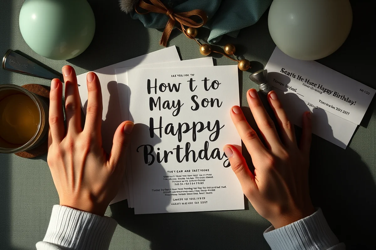 how to my son happy birthday — How To My Son Happy Birthday (the finished result)