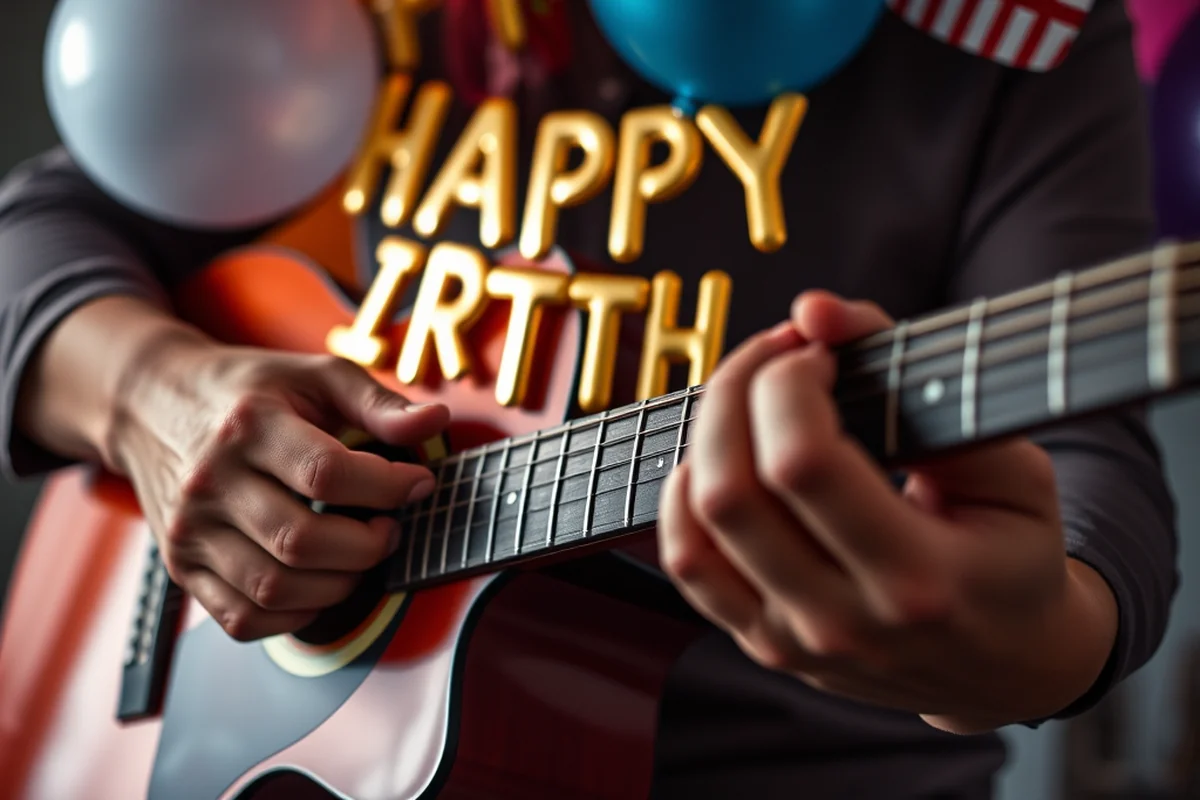 play happy birthday on guitar — Play Happy Birthday On Guitar (step by step)